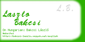 laszlo bakcsi business card